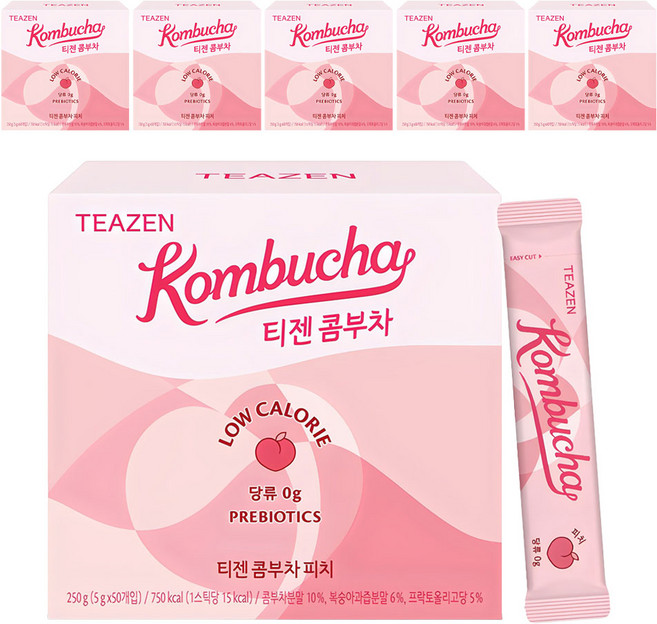 티젠 콤부차 피치, 5g, 50개입, 6개