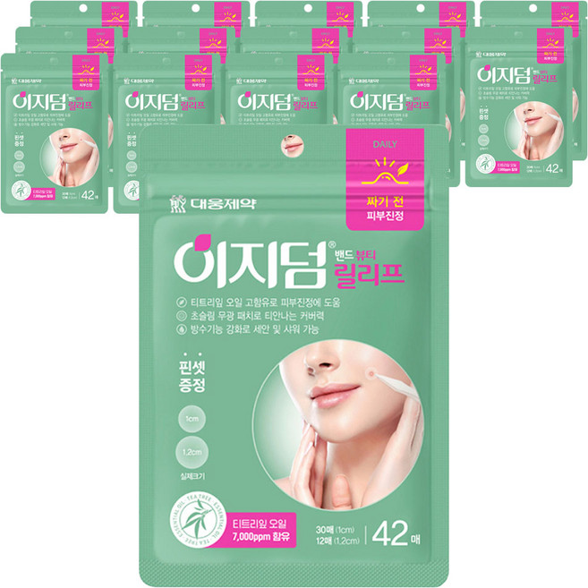 이지덤 밴드 뷰티 릴리프 스팟패치, 42개입, 15개