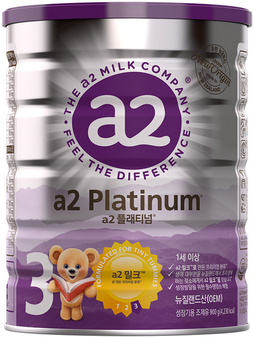 에이투밀크 뉴오리진 a2플래티넘 단백질 분유 3단계, 900g, 1개