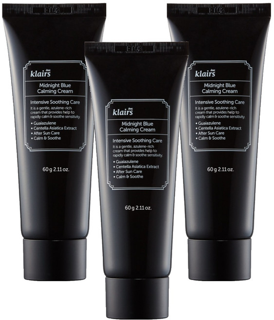 클레어스 미드나잇 블루 카밍 크림, 60g, 3개