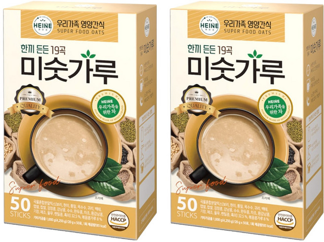 19種穀物韓式麵茶沖泡粉 隨身包, 1kg, 2盒