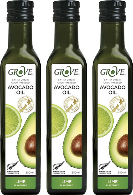 GROVE 克羅福 紐西蘭 冷壓初榨酪梨油 萊姆, 3瓶, 250ml