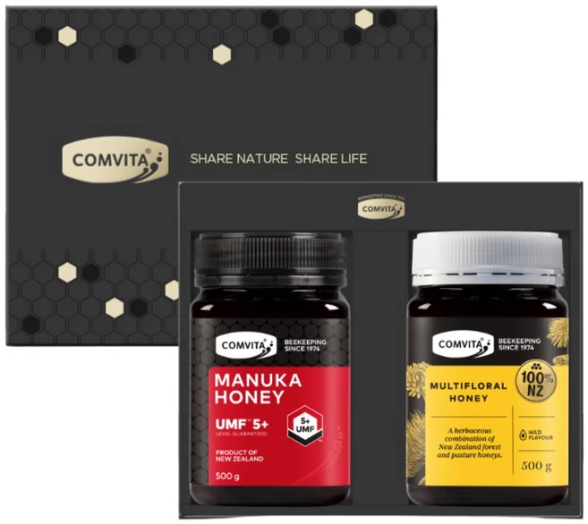 콤비타 UMF5+마누카꿀 & 야생화꿀 선물세트, 1kg, 1세트 - 쿠팡