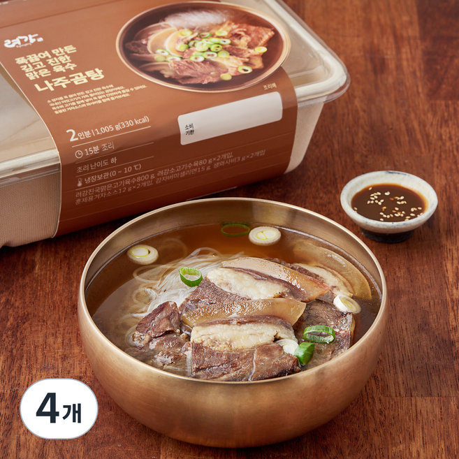 려강 맑은 육수 나주곰탕, 1.005kg, 4개