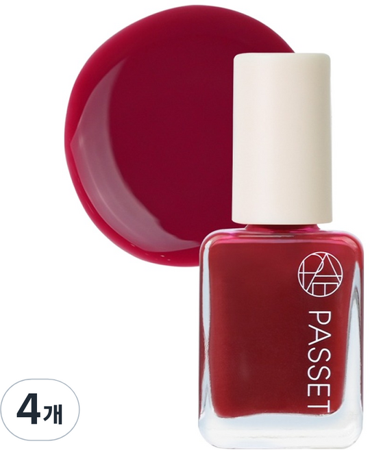 파셋 셀럽 네일컬러 매니큐어, 92수홍, 8g, 4개