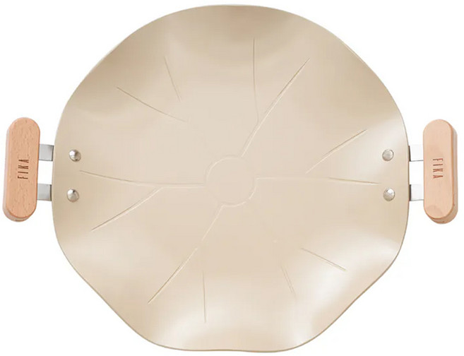 NEOFLAM 台灣公司貨 FIKA系列 電磁爐適用 波紋木柄電磁底烤盤, 34cm, 1個