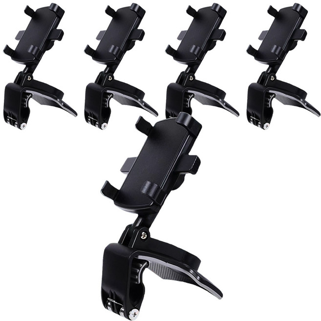 코지웰 차량용 대시보드 룸미러 다기능 회전 핸드폰 거치대, 블랙, 5개