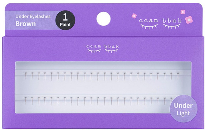 깜빡 인조 가닥속눈썹 패키지버전 언더라이트 1기둥, 브라운, 1개