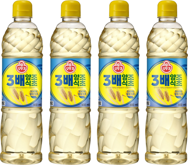 오뚜기 3배 양조식초, 4개, 900ml