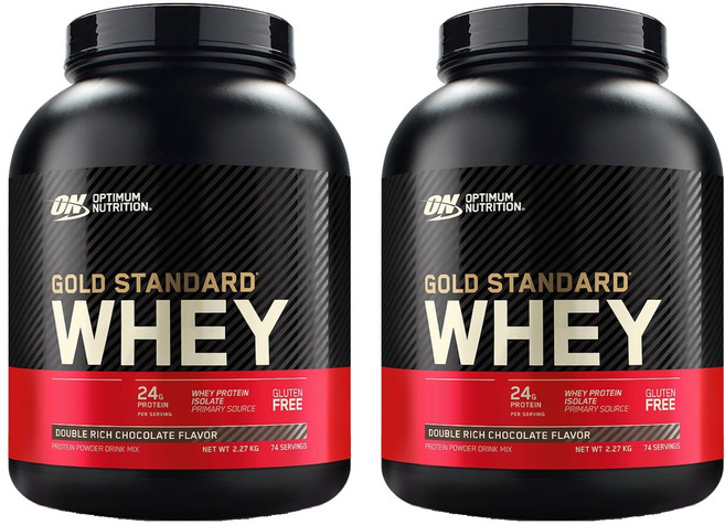 옵티멈뉴트리션 골드 스탠다드 웨이 초코맛 프로틴 파우더, 2.27kg, 2개
