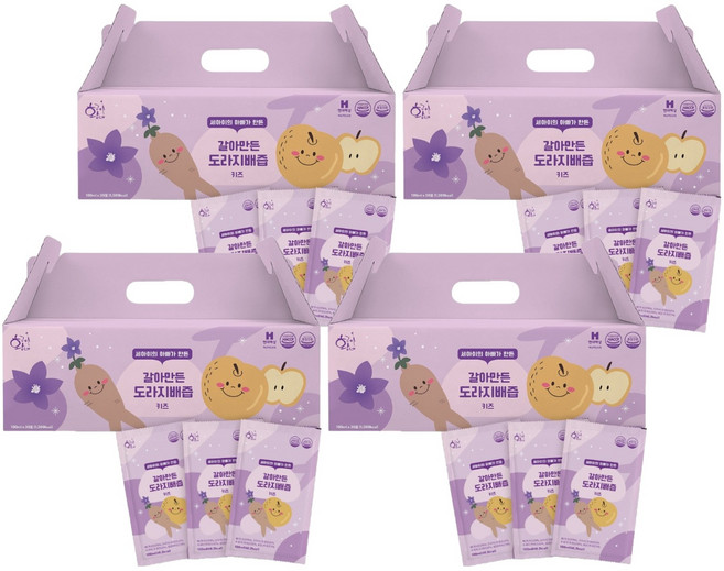 황금이네 국내산 아동용 갈아만든 도라지배즙, 100ml, 120개