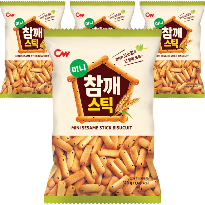 청우식품 미니 참깨스틱, 370g, 4개
