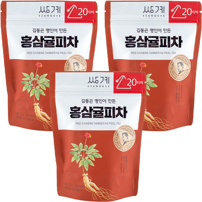 SSANGGYE 青春奏鳴曲紅蔘陳皮茶, 1.5g, 25包, 3袋