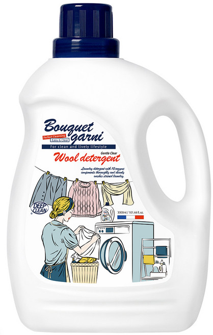 부케가르니 젠틀 클리어 중성 울 세제 본품, 3L, 1개