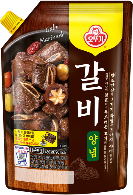 오뚜기 갈비양념 스파우트팩, 1개, 480g
