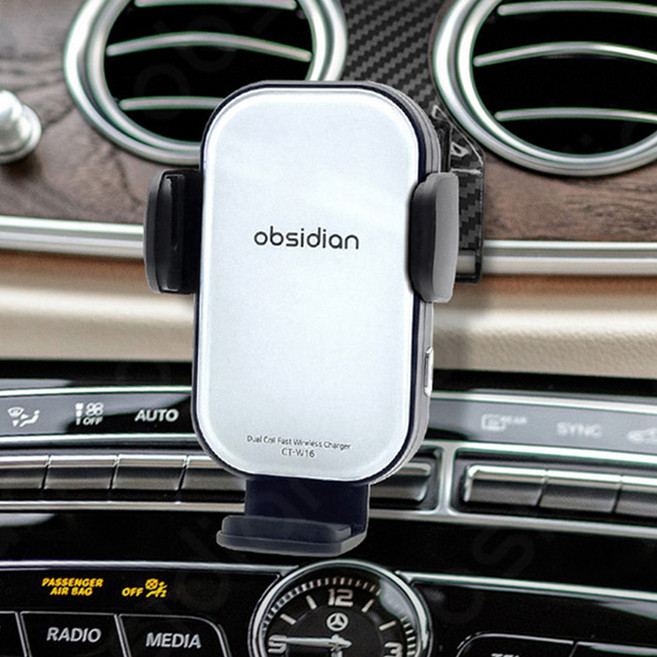 벤츠 E클래스 W213 CLS C257 AMG GT X290 전용 핸드폰 고속 무선충전 거치대, 화이트, CT-W16E+CT-HCM00