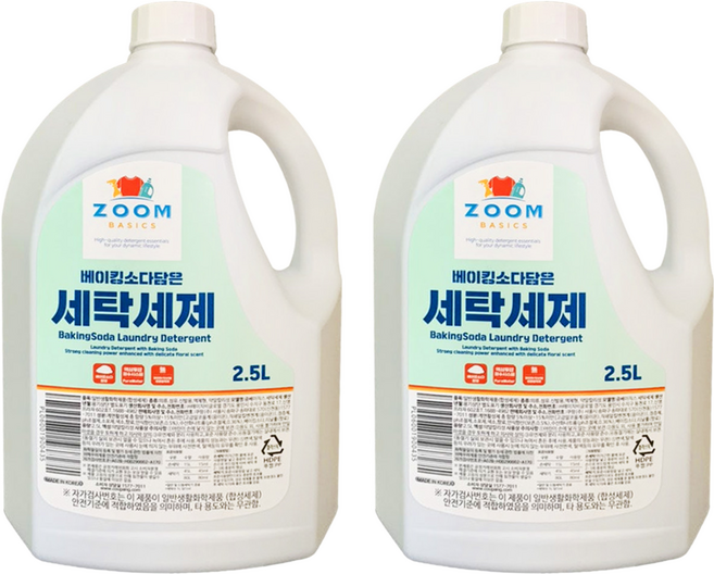 ZOOM Basics 小蘇打洗衣精 一般/滾筒洗衣機兼用, 2.5L, 2桶