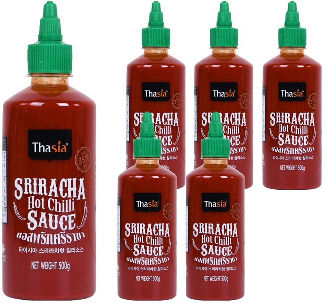 타이시아 스리라차 핫 칠리소스, 500g, 6개