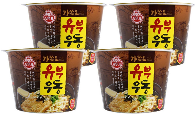오뚜기 유부우동, 100g, 4개