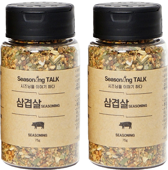 시즈닝톡 삼겹살 시즈닝, 75g, 2개