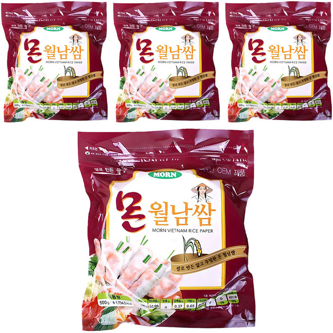 MORN 越南春捲皮, 500g, 4包