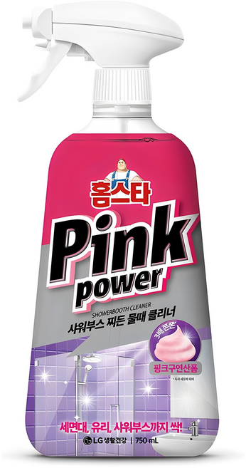 홈스타 핑크파워 샤워부스 찌든 물때 클리너, 750ml, 1개