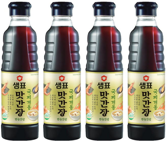 샘표 맛간장 국찌개용, 500ml, 4개