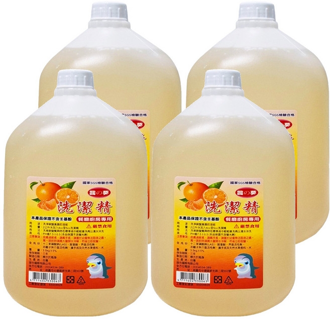 圓之夢 洗碗精, 3.4L, 4瓶