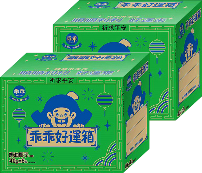 乖乖 好運箱 奶油椰子口味 6包入, 奶油椰子6包, 2盒