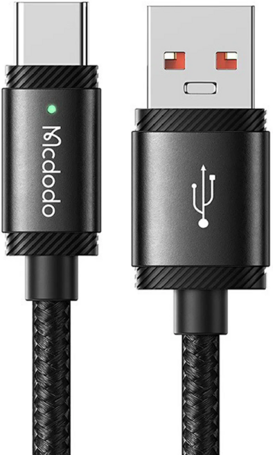 Mcdodo 麥多多 速能系列 120W Type-C 充電線, 1.5m, 黑色, 1個
