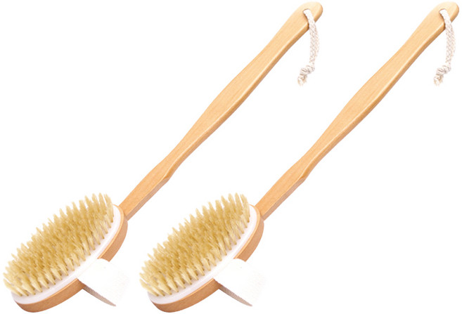 블럭마트 돈모 분리형 목욕 브러쉬, 혼합색상, 2개, 1개입