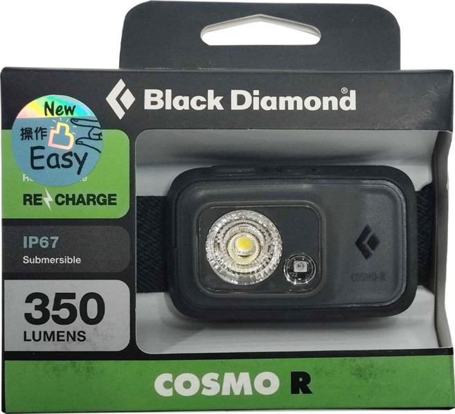 Black Diamond COSMO 頭燈 BD-620677-GRA 350-R 6 x 4 x 2cm, 墨灰色, 1個