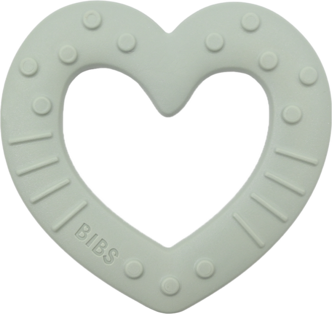 BIBS Baby Bitie 固齒器, 單件, 愛心灰綠, 1個