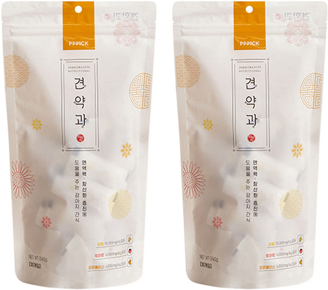 피피픽 강아지 견약과 면역력 영양 간식, 강황, 240g, 2개