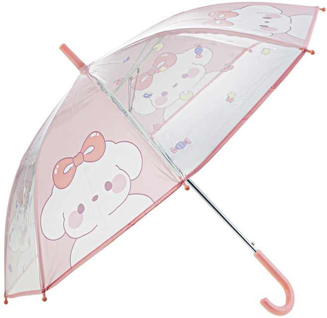 코멧 키즈 귀여운 강아지 캐릭터 투명 아동 우산