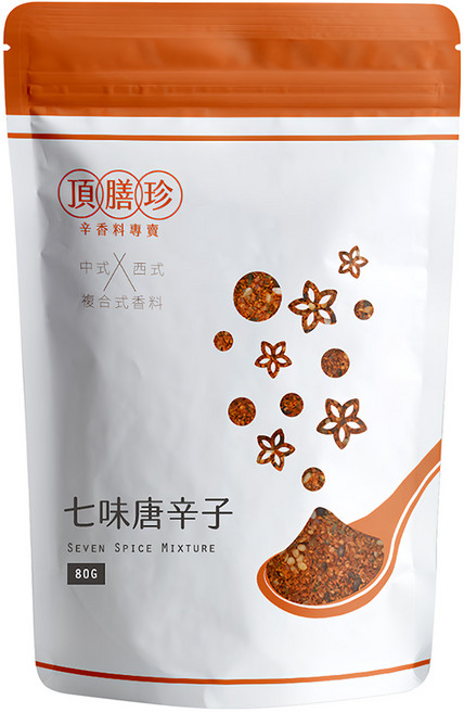 頂膳珍 七味唐辛子, 80g, 1包