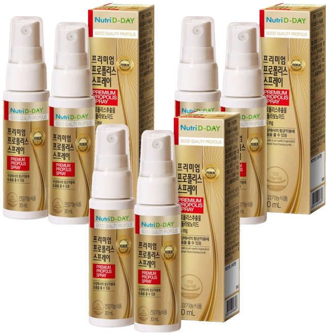 뉴트리디데이 프리미엄 프로폴리스 스프레이, 30ml, 6개