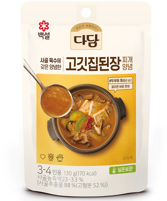 다담 고깃집 된장찌개 양념, 130g, 1개