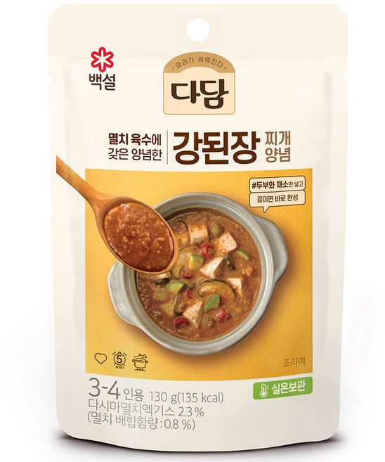 다담 강된장 찌개양념, 1개, 130g