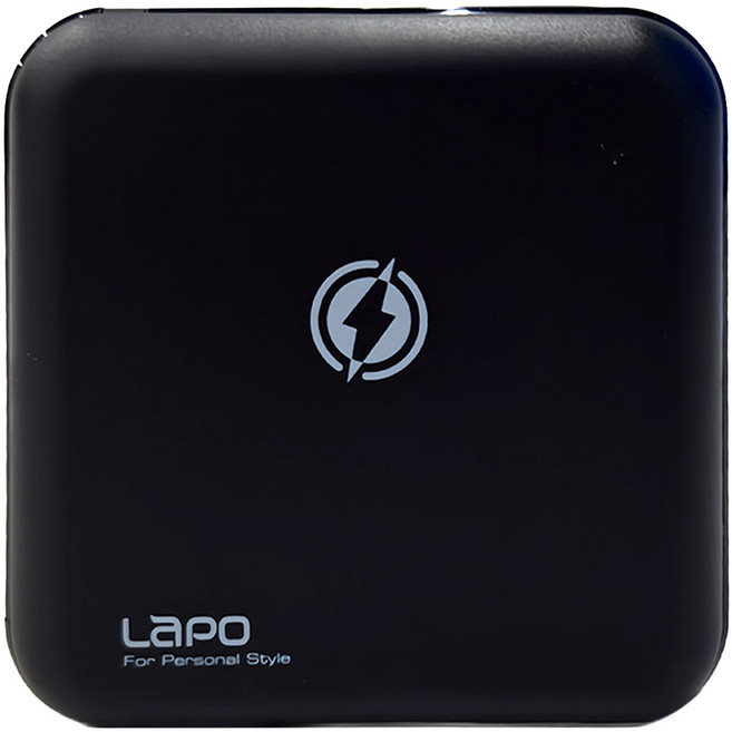 LaPO 多功能無線快充行動電源 Type-C + Lightning, WT-03CM, 夜幕黑