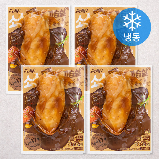 맛있닭 소스 통 닭가슴살 불고기 (냉동), 100g, 1개입, 4개