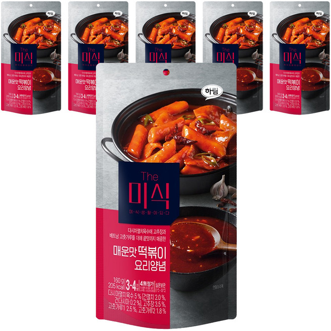 더미식 매운맛 떡볶이 양념, 160g, 6개