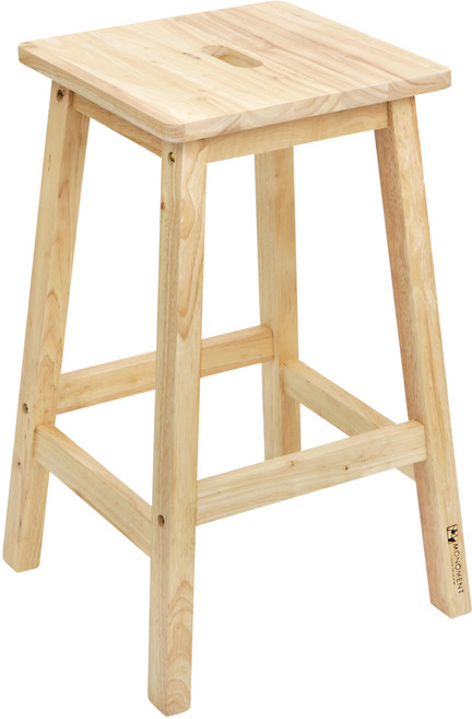 모노먼트 고무나무 사각스툴 중형, 원목, 1개