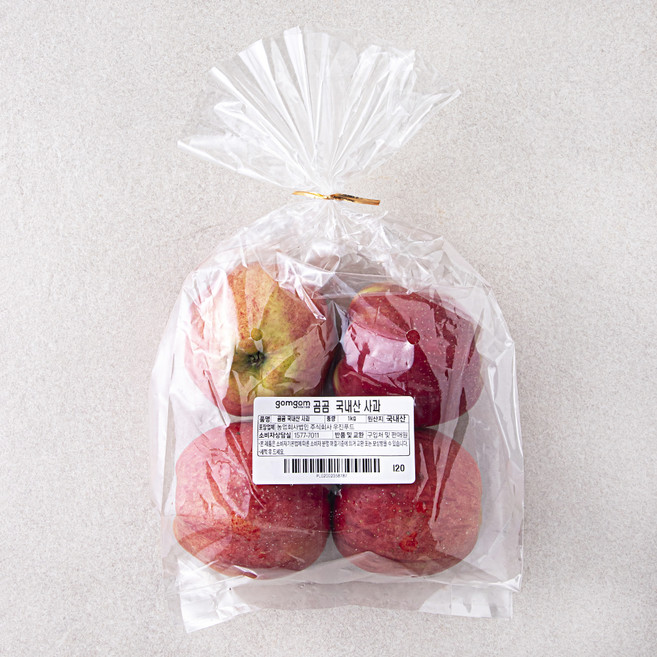 곰곰 국내산 사과, 1kg(중대과), 1개