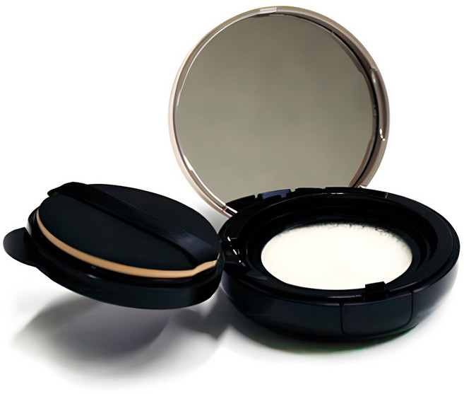 마타바 DIY 쿠션팩트 케이스 블랙써클 72x72x30mm, 검정 + 로즈골드, 1개