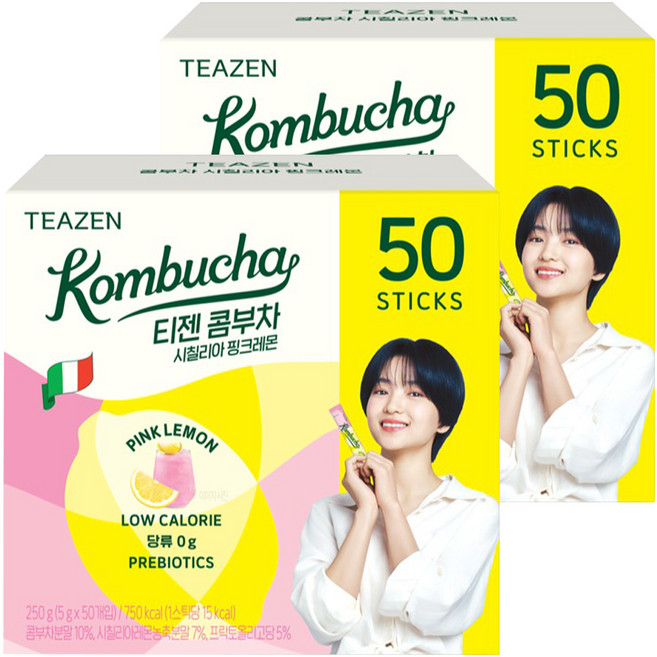 티젠 콤부차 시칠리아 핑크레몬, 5g, 50개입, 2개