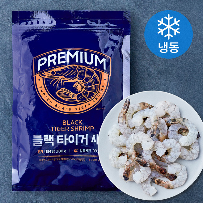 프레시지 프리미엄 블랙타이거 새우 (냉동), 1개, 300g
