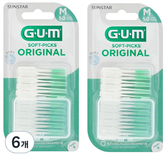 검 소프트픽 오리지날 치간칫솔, 50개입, 6개