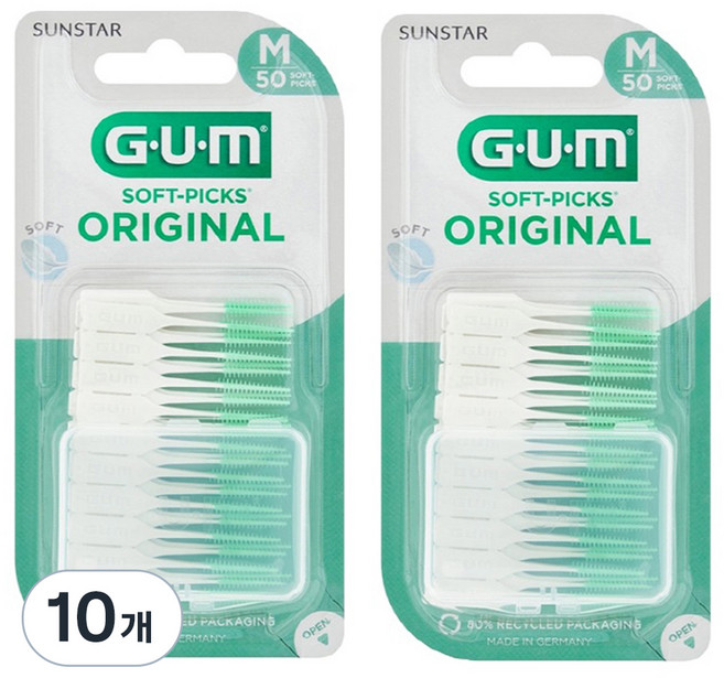 검 소프트픽 오리지날 치간칫솔, 50개입, 10개