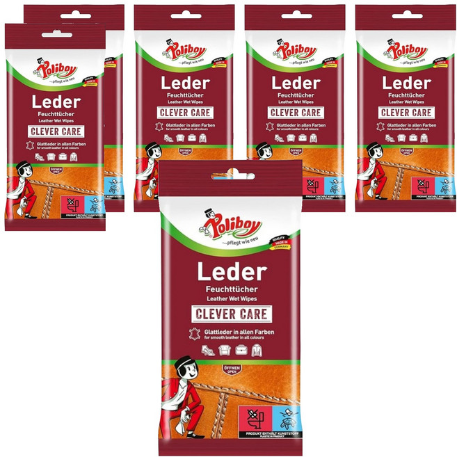 폴리보이 가죽 클리닝 케어 티슈 20p, 6개